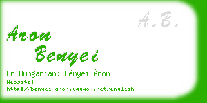 aron benyei business card